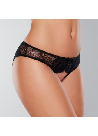 Culotte ouverte noir en dentelle - A1102