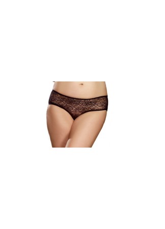 Panty taille basse, ouvert, fronces au dos - DG1300XBLK