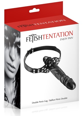 Bâillon double gode noir - CC6060300010