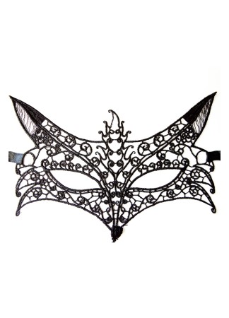 Masque souple dentelle noire - 100825