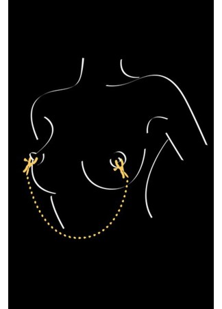 Chaîne pinces à seins 45cm embouts de protection - CC570046