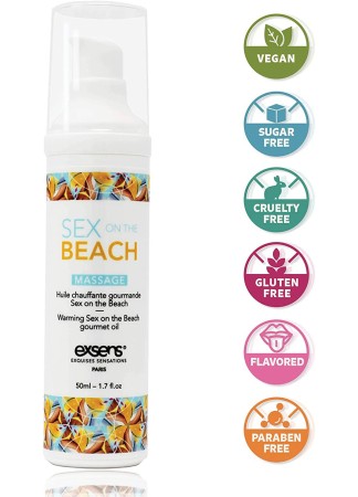 Huile de massage chauffante comestible Sex On The Beach - CC805034