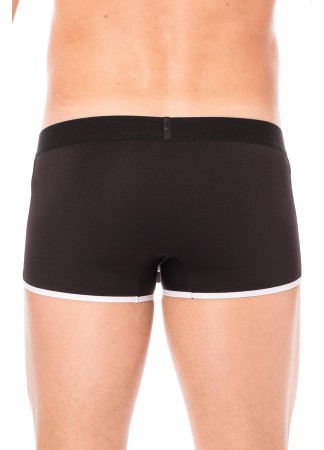 Mini-Pants noir échancré avec zip - LM2003-68BLK