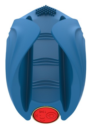 Masturbateur vibrant bleu en silicone, USB MILO - WS-NV524