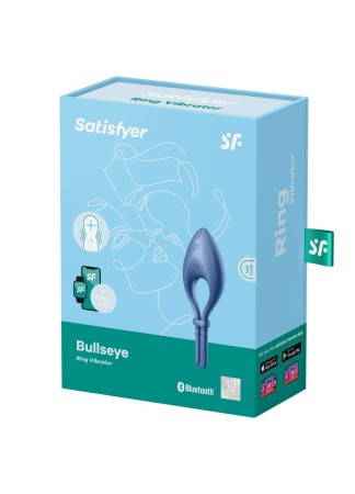 Cockring vibrant connecté USB bleu Bullseye Satisfyer - CC597798