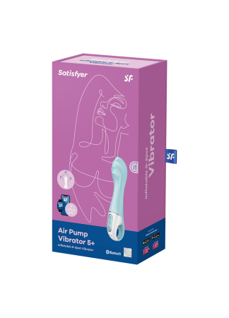 Vibromasseur gonflant connecté bleu USB Air Pump Vibrator 5 Satisfyer - CC597802