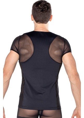 T-shirt noir Biker - LM2201-81BLK