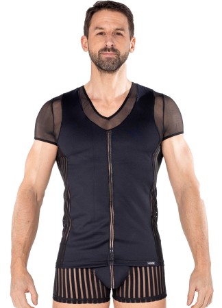 T-shirt noir Biker - LM2201-81BLK