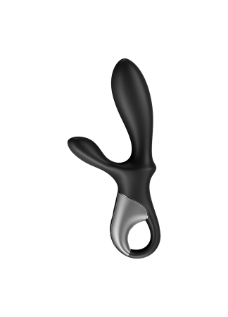 Vibromasseur rabbit noir USB, chauffant et connecté Heat Climax  Satisfyer - CC597791