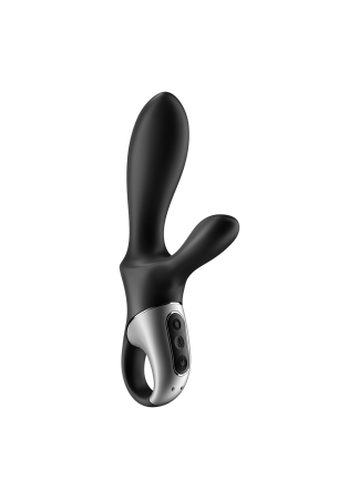 Vibromasseur rabbit noir USB, chauffant et connecté Heat Climax  Satisfyer - CC597791