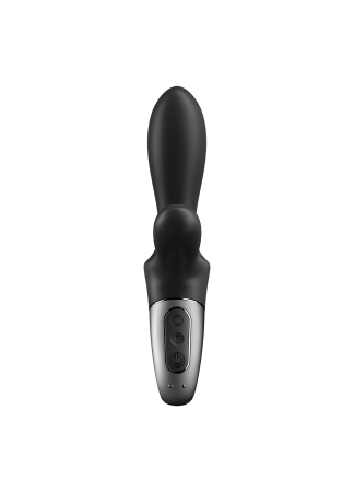 Vibromasseur rabbit noir USB, chauffant et connecté Heat Climax  Satisfyer - CC597791