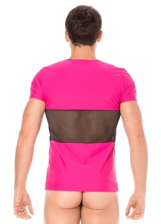 T-shirt magenta filet - LM2004-81MAG