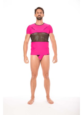 T-shirt magenta filet - LM2004-81MAG