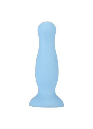 Plug anal ventouse bleu pastel taille M - A-001-M-BLU