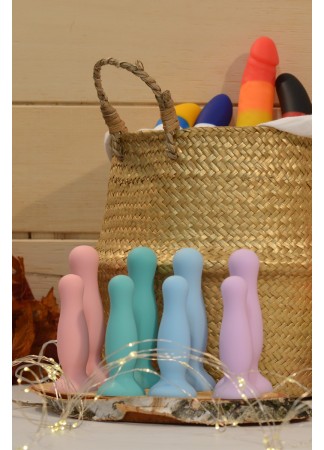 Plug anal ventouse rose pastel taille M - A-001-M-PNK