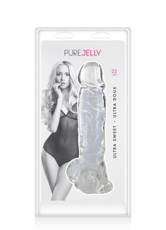 Gode jelly transparent ventouse taille XL 22cm - CC570125