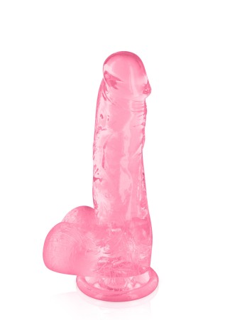 Gode jelly rose ventouse taille M 17.5cm - CC570130