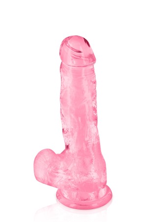 Gode jelly rose ventouse taille M 17.5cm - CC570130