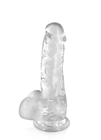 Gode jelly transparent ventouse taille M 17.5cm - CC570123