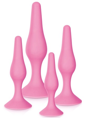 Coffret 4 plugs plaisir anal roses - CC5700900050