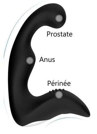 Plug anal double pénétration 12 programmes USB - CR-CAW010