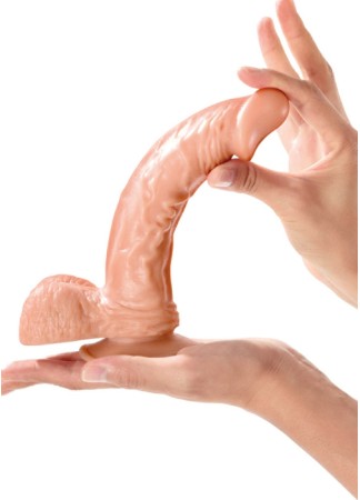 Gode réaliste grande longueur veiné avec testicules et ventouse 23cm - CC5141133194