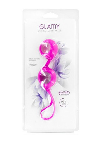 Boules de Geisha rose verre et silicone - CC571001