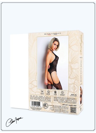 Bodystocking en dentelle ajourée noire - Le Numéro 16 - Collection Bodystocking - CM99016